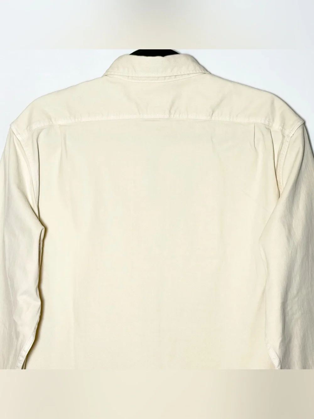 NWT J. Crew Garment-Dyed Twill Button-Down Overshirt in Natural, Small.